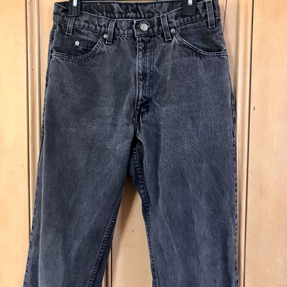 LEVI'S 550 Mens VTG 90s Orange Tab USA Relaxed Tapered Jeans 30x33* Black AN EXC - Picture 5 of 12